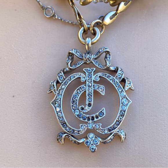 Vintage Juicy Couture 3 strings Chains necklace with Pendant - Picture 8 of 17